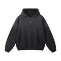 "Tired." Heavyweight Hoodie -- Washed Black