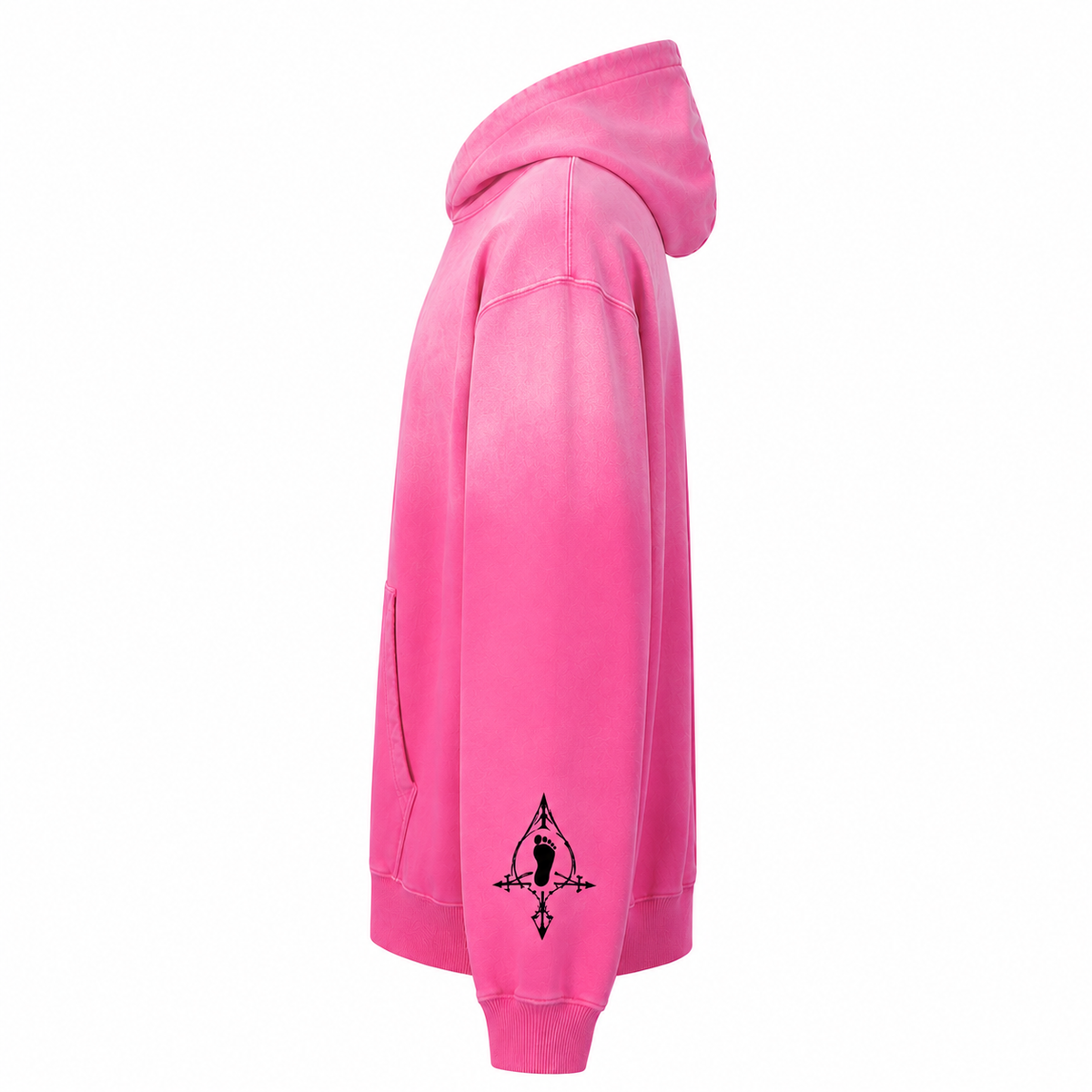"Tired." Heavyweight Hoodie -- Washed Pink